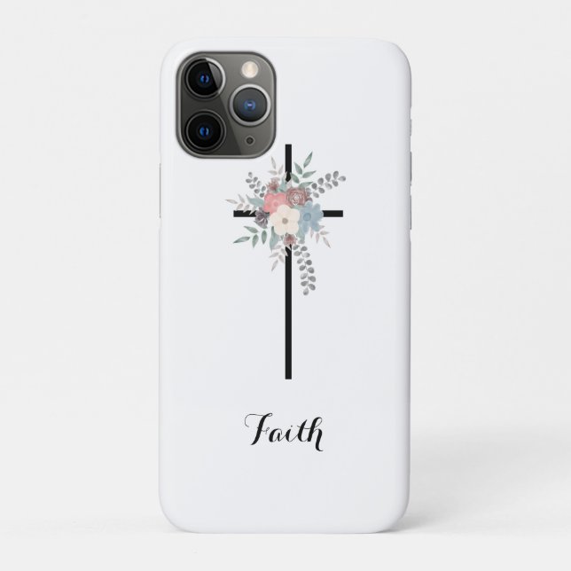 Capa Para iPhone 11 Pro Faith Bouquet  (Verso)