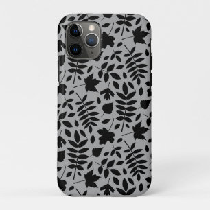 Capa Para iPhone 11 Pro Fallen deixa preto padrão na Cinza