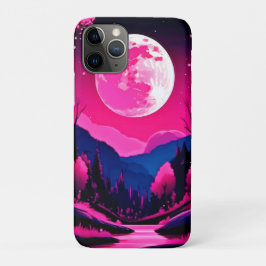 Capa Para iPhone 11 Pro Fantasia da Lua Rosa