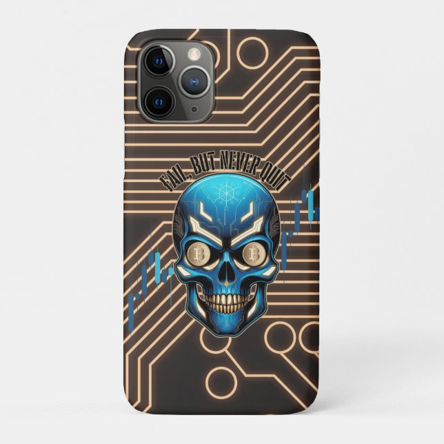 Capa Para iPhone 11 Pro Fantasy Design | Crypto Btc | Motivation | Blue (Verso)
