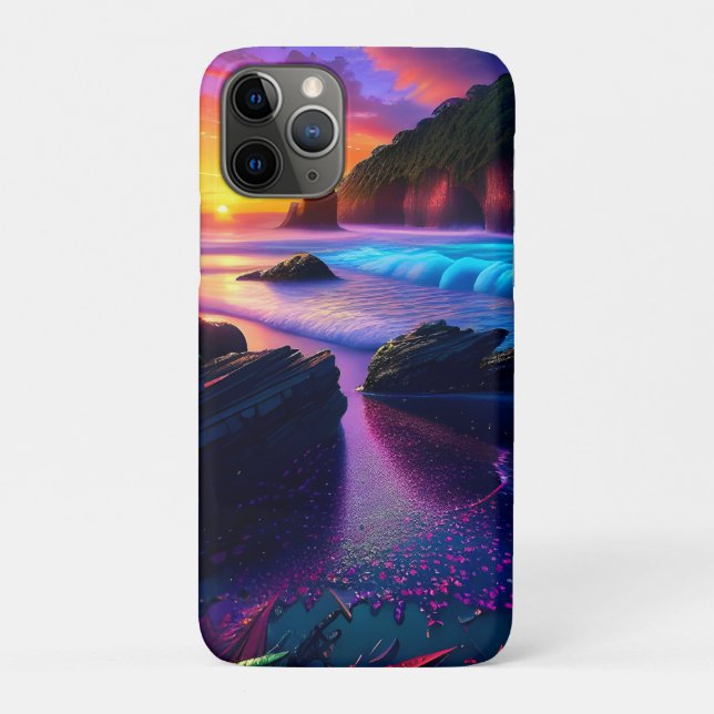 Capa Para iPhone 11 Pro Fantasy Tropical Beach One (Verso)