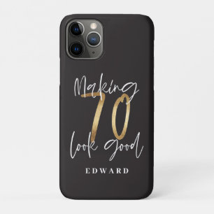 Capa Para iPhone 11 Pro Fazer 50, boa celebração de aniversário de ouro