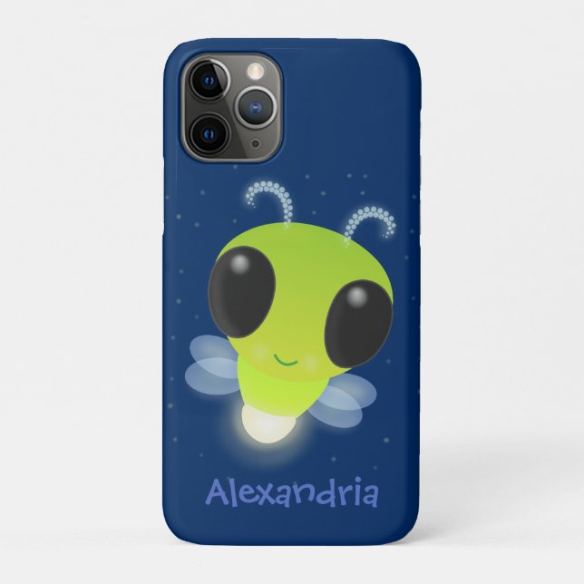 Capa Para iPhone 11 Pro Figura de desenho animado com inseto brilhante ver (Verso)