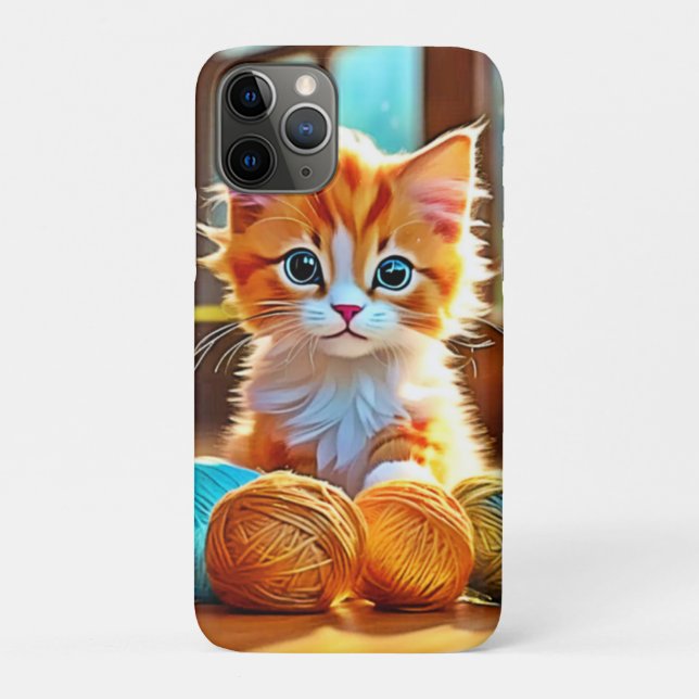 Capa Para iPhone 11 Pro Fios de Gatinho Gelado (Verso)