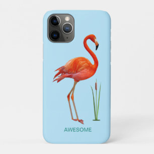 Capa Para iPhone 11 Pro Flamingo vermelho em azul claro
