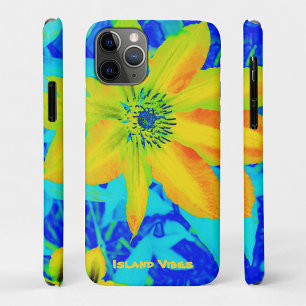 Capa Para iPhone 11 Pro Flor Amarelo Amarelo Brilhante Personalizado