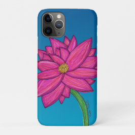 Capa Para iPhone 11 Pro Flor Rosa Fúcsia