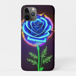 Capa Para iPhone 11 Pro Flor vibrante e brilhante com Acentos de Neon