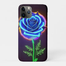 Flor vibrante e luminosa com sotaques neon