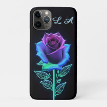 Flor vibrante e luminosa com sotaques neon
