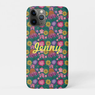 Capa Para iPhone 11 Pro Floral de Flor Selvagem Personalizado