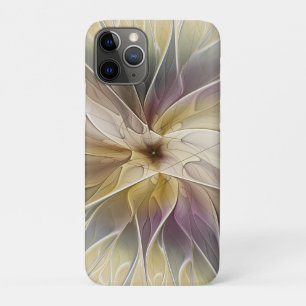 Capa Para iPhone 11 Pro Floral Fantasy Dourada Eggplant Abstrato Art Fract