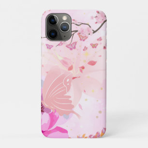 Capa Para iPhone 11 Pro floral rosa