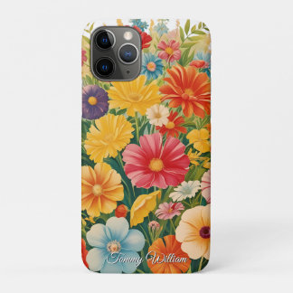 Capa Para iPhone 11 Pro Flores De Hippie Da Groovy Cute Da Vintage