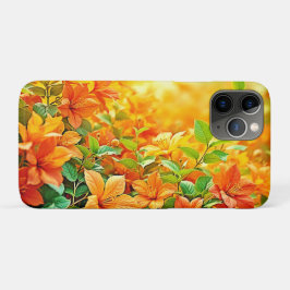 Capa Para iPhone 11 Pro Flores de Verão Vibrantes