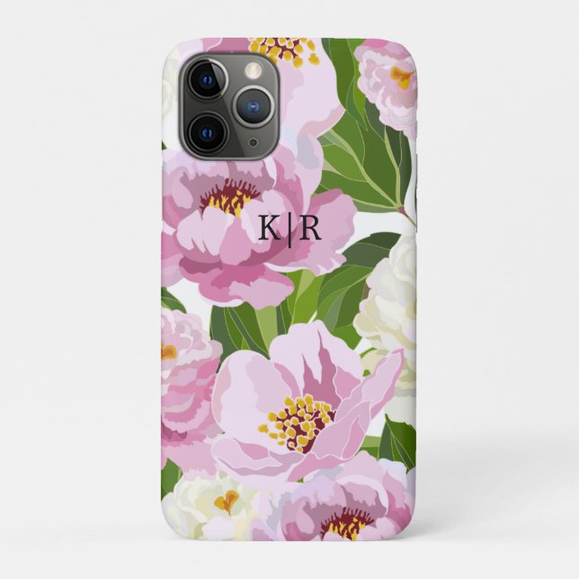 Capa Para iPhone 11 Pro Flores Modernas (Verso)