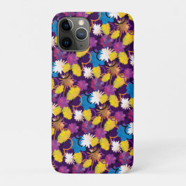 Capa Para iPhone 11 Pro Flores pintadas exóticas tropicais coloridas e bri