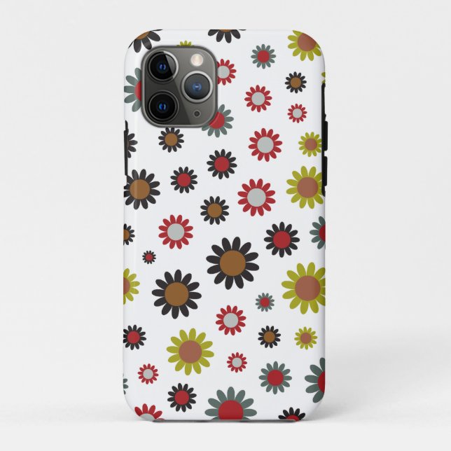 Capa Para iPhone 11 Pro Flores Retro (Verso)