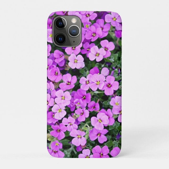 Capa Para iPhone 11 Pro Flores Roxas (Verso)