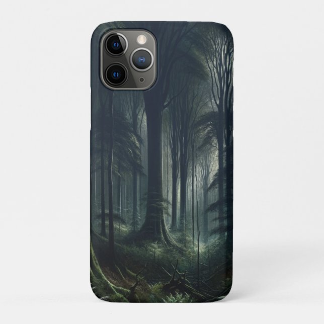 Capa Para iPhone 11 Pro Floresta Escura em Twilight (Verso)