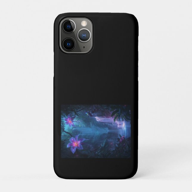 Capa Para iPhone 11 Pro FlorestaNeonEnfeitiçada (Verso)