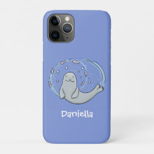 Capa Para iPhone 11 Pro Foca-branca e ilustração de desenho animado de a