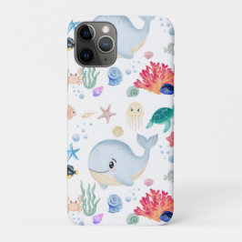 Capa Para iPhone 11 Pro Fofa sob o mar