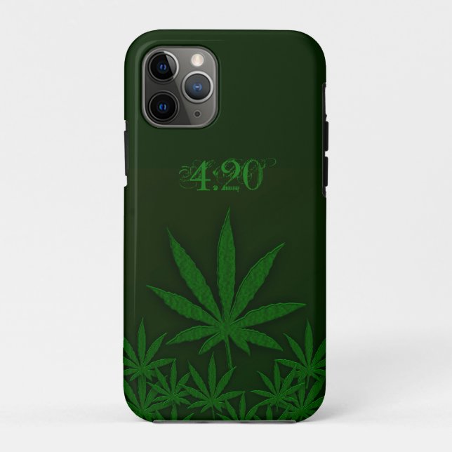 Capa Para iPhone 11 Pro Folha de Maconha (Verso)