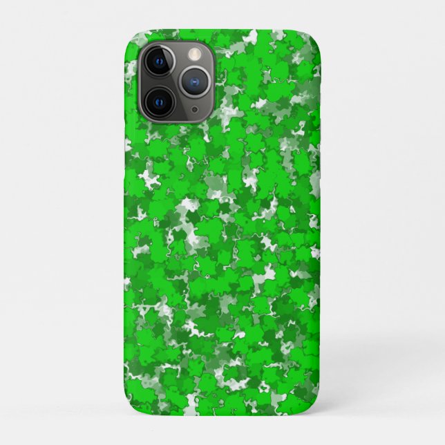 Capa Para iPhone 11 Pro Folhagem abstrato Art Design Verde (Verso)