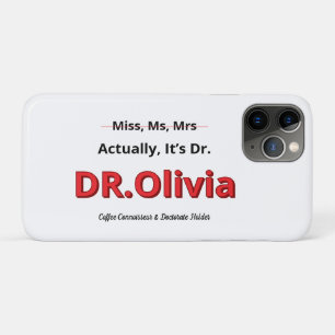 Capa Para iPhone 11 Pro Formatura de Mãe com PhD Doutorado Piada Meta alca