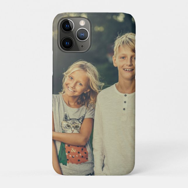 Capa Para iPhone 11 Pro Foto e texto personalizados (Verso)