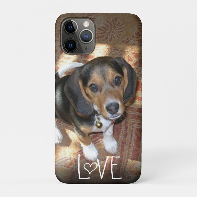 Capa Para iPhone 11 Pro Foto personalizada de animais de estimação com amo (Verso)