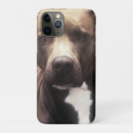 Capa Para iPhone 11 Pro Foto personalizada do cachorro Pitbull