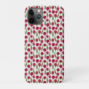 Capa Para iPhone 11 Pro Fotografia de Tulipas e Flores Rosa