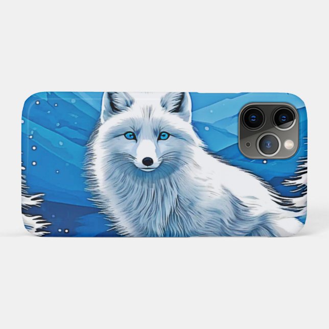 Capa Para iPhone 11 Pro Fox Art de inverno (Verso (horizontal))