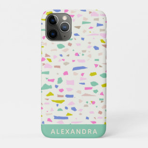 Capa Para iPhone 11 Pro Fragmento brilhante Terrazzo Personalizado