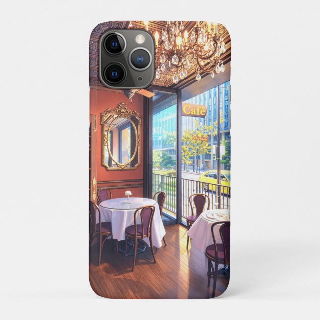 Capa Para iPhone 11 Pro French Cafe iPhone/iPad Case (Verso)