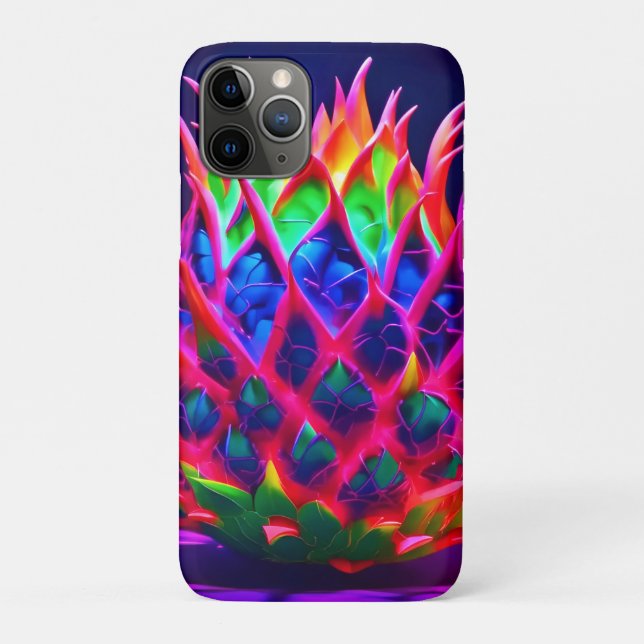 Capa Para iPhone 11 Pro Fruta Elétrica de Neon Dragon (Verso)
