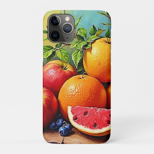 Capa Para iPhone 11 Pro Frutas frescas em uma Design perfeita Mix (Verso)