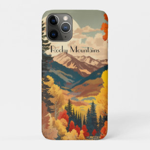 Capa Para iPhone 11 Pro Fuga de Outono nas Montanhas Rochosas Vintage