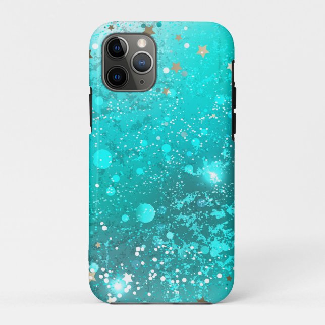 Capa Para iPhone 11 Pro Fundo do Mint Turquoise Foil (Verso)