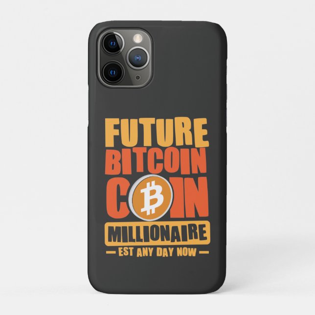 Capa Para iPhone 11 Pro Futuro Milionário de Moedas de BITCOIN (Verso)