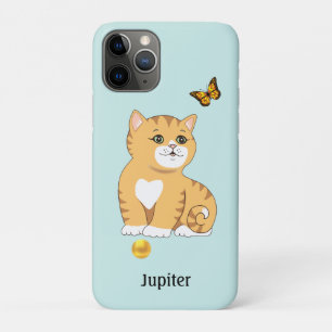 Capa Para iPhone 11 Pro Gatinho Laranja Atraente