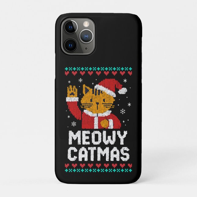 Capa Para iPhone 11 Pro Gatnatal Meowwy (Verso)
