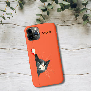 Capa Para iPhone 11 Pro Gato Curioso Espiando