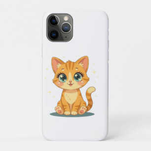 Capa Para iPhone 11 Pro **Gato de Desenho Animado Fofo – Ilustração Adoráv