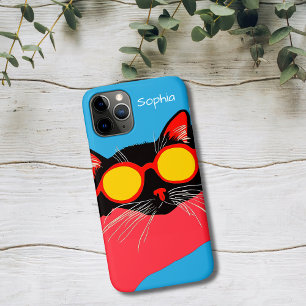 Capa Para iPhone 11 Pro Gato Legal de Óculos de Sol