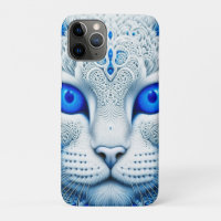 Gato Místico Branco Arte Etérea de IA