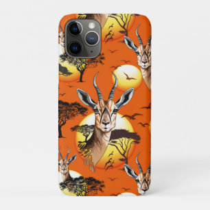 Capa Para iPhone 11 Pro Gazelle African Antelope Wild Animal