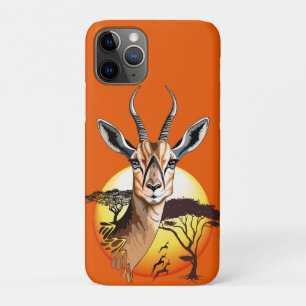 Capa Para iPhone 11 Pro Gazelle African Antelope Wild Animal